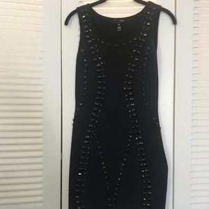 Black jeweled dress by Aqua